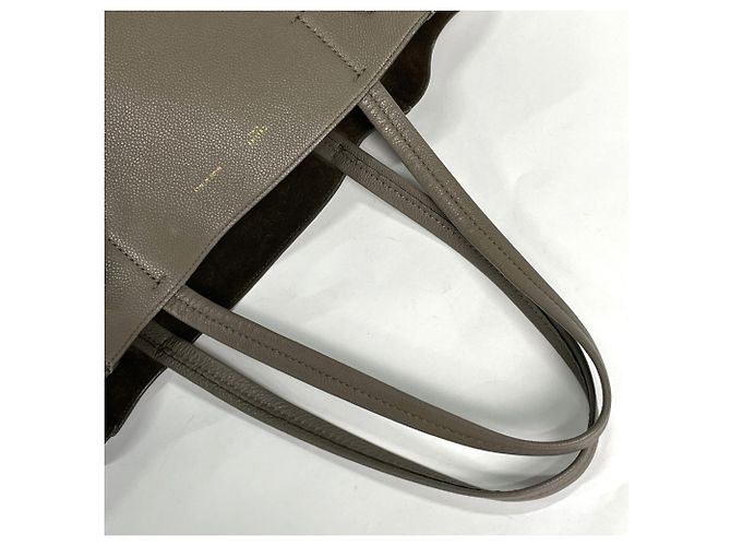 Céline Celine Cabas Phantom Small Leather Tote Bag Brown - view 4