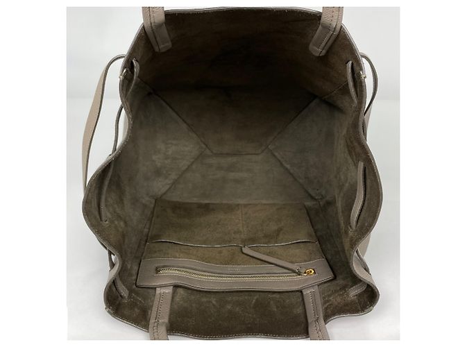 Céline Celine Cabas Phantom Small Leather Tote Bag Brown - view 6