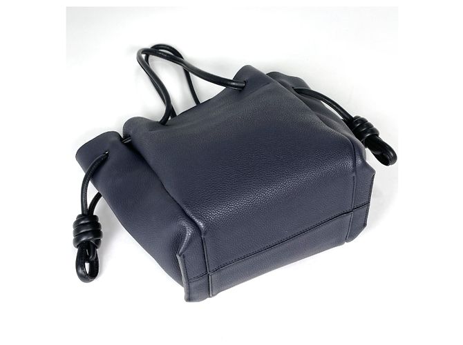 Bolso Tote de cordón Loewe Flamenco Knot Small Azul marino - vista 2