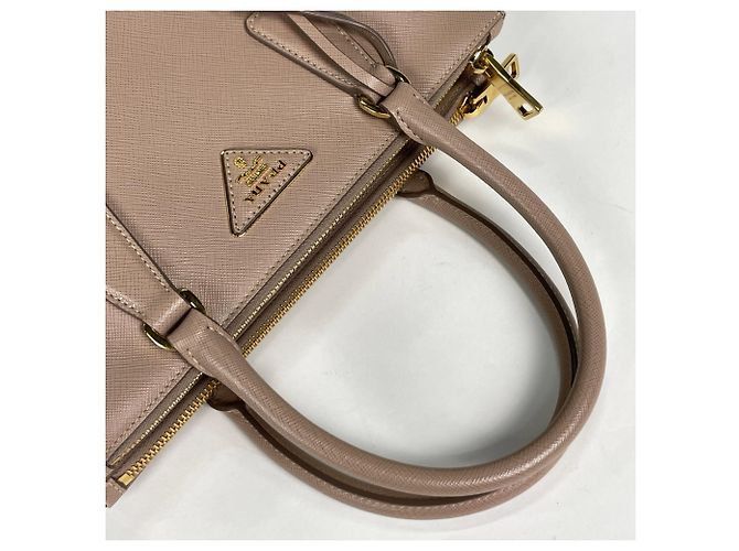 Borsa Prada Galleria Medium Beige - vista 4