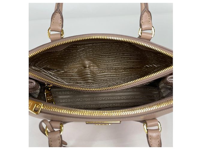 Borsa Prada Galleria Medium Beige - vista 6