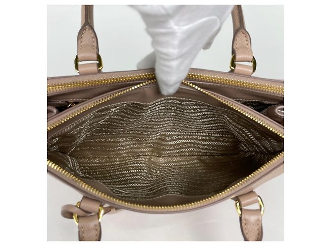 Borsa Prada Galleria Medium Beige - vista 8