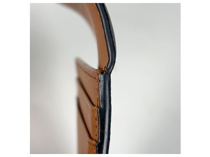Céline Portafoglio mini tri-fold Celine Triomphe Marrone Nero - vista 4