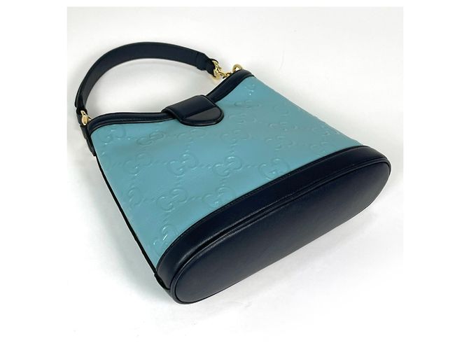 Bolsa de couro azul para mulheres Gucci - vista 2