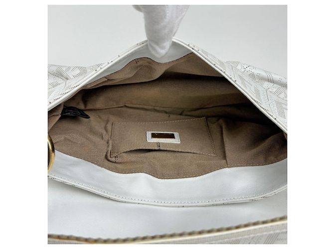 Bolsa de Ombro Fendi Zucca Branco - vista 11