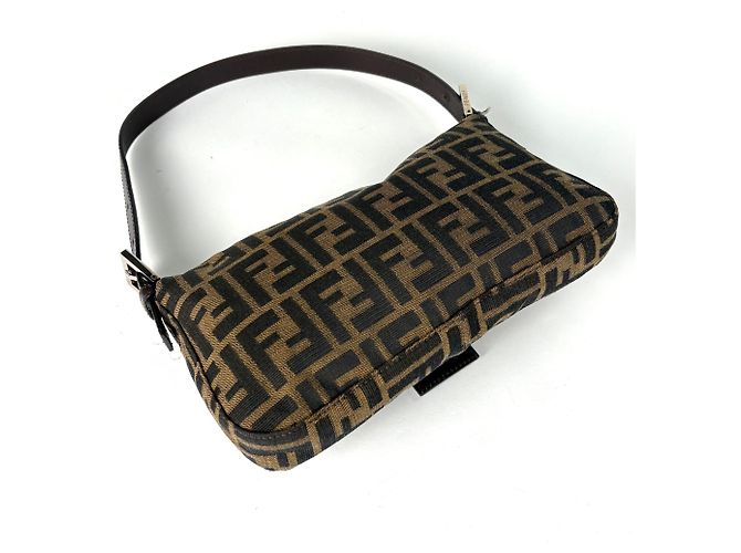 Borsa a tracolla Fendi Zucca Pattern Brown Marrone - vista 2