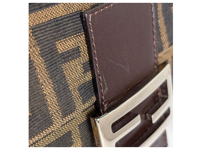 Borsa a tracolla Fendi Zucca Pattern Brown Marrone - vista 4