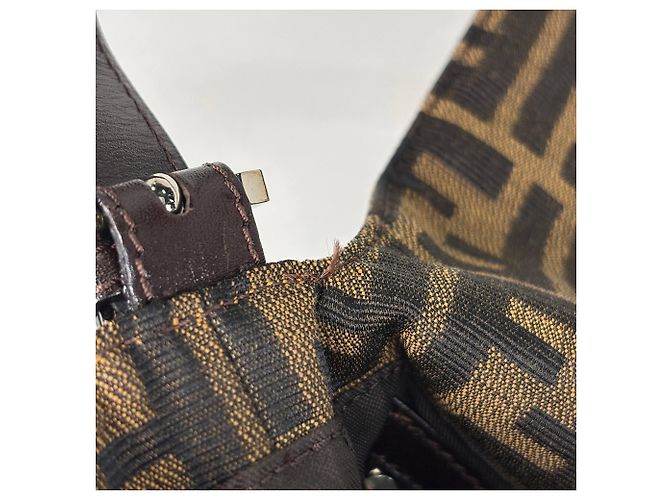 Borsa a tracolla Fendi Zucca Pattern Brown Marrone - vista 6