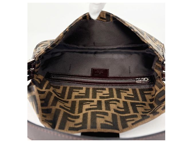 Borsa a tracolla Fendi Zucca Pattern Brown Marrone - vista 7