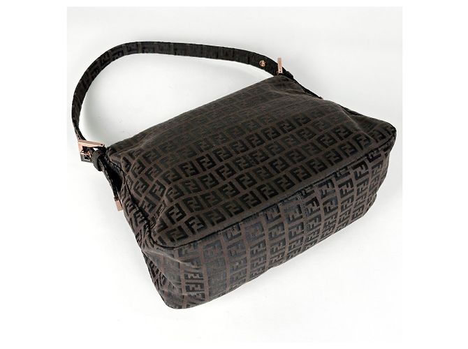 Fendi Schultertasche mit Zucchino-Muster Braun - Ansicht 2