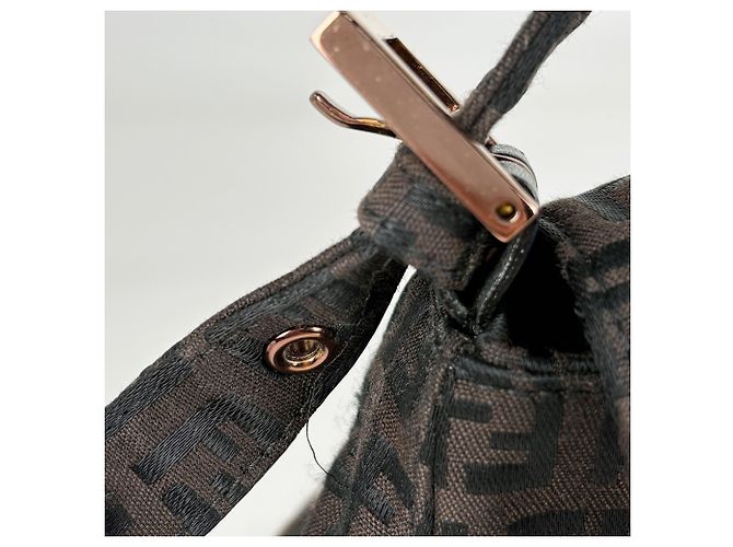 Fendi Schultertasche mit Zucchino-Muster Braun - Ansicht 5