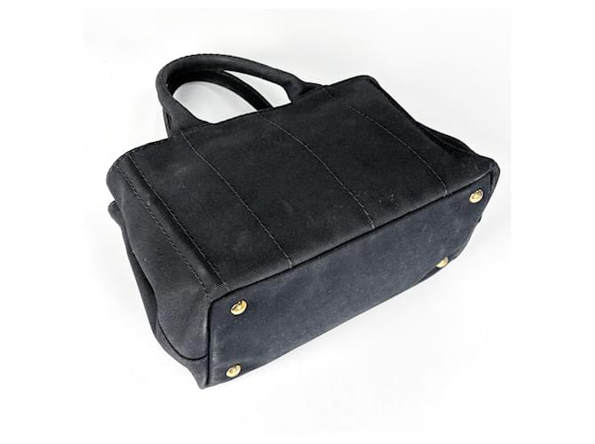 Borsa Tote Prada Canapa Nero - vista 2