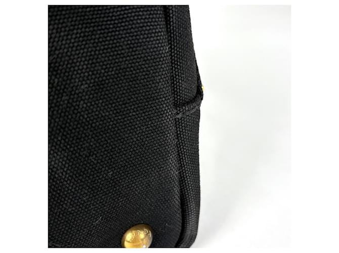 Borsa Tote Prada Canapa Nero - vista 4