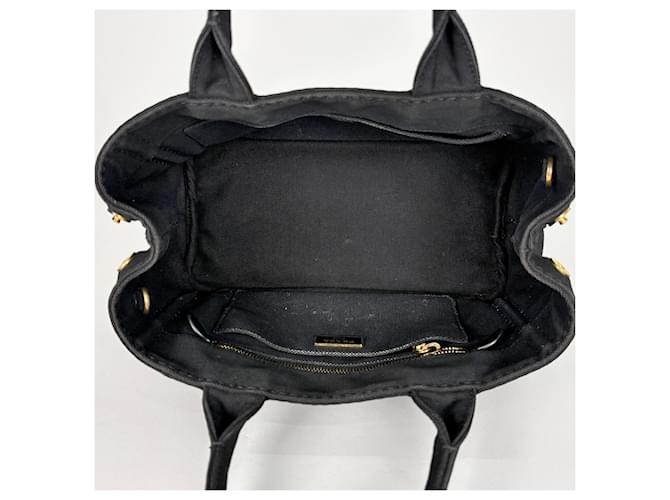 Borsa Tote Prada Canapa Nero - vista 8
