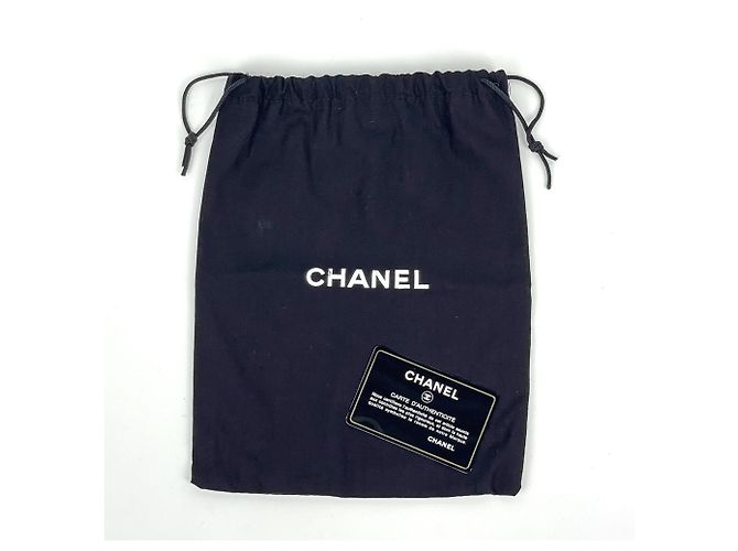 Borsa a tracolla Chanel in vitello grana nera Nero - vista 7