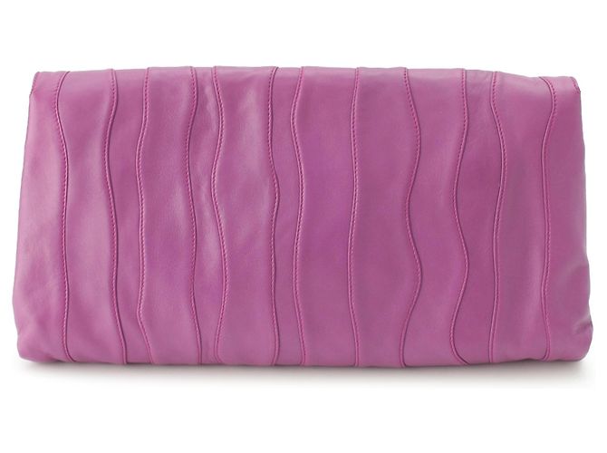 Clutch Prada Purple Nappa Waves Stripe Porpora - vista 2