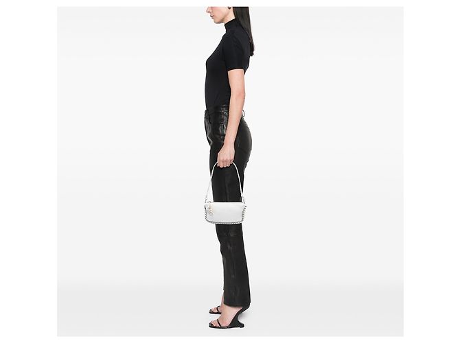 Dior Bohemian Schultertasche aus weißem Leder - Ansicht 6