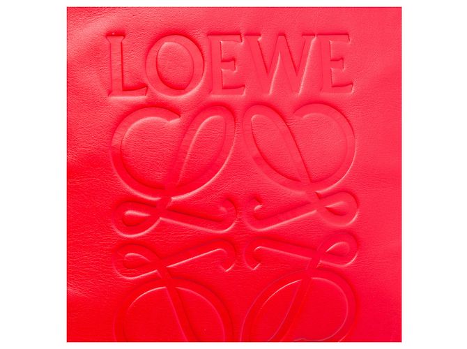 LOEWE Red Anagram Leder Shopper Tote Rot - Ansicht 5