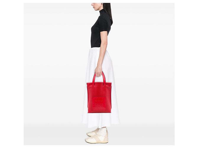 LOEWE Red Anagram Leder Shopper Tote Rot - Ansicht 6