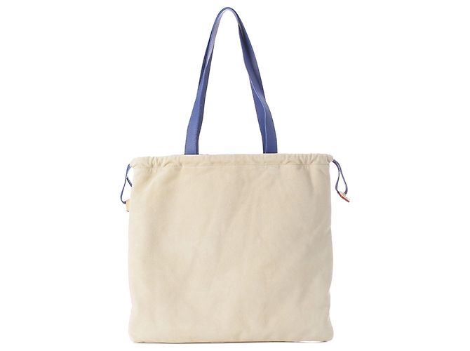 Borsa Tote Louis Vuitton White Nubuck Dust Bag Bianco Bianco sporco - vista 2