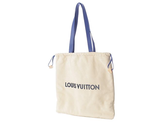 Borsa Tote Louis Vuitton White Nubuck Dust Bag Bianco Bianco sporco - vista 3