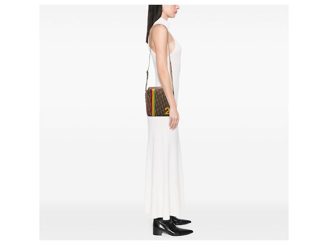 Borsa a tracolla Dior Brown Diorissimo Trotter Coated Canvas Rasta Marrone - vista 5