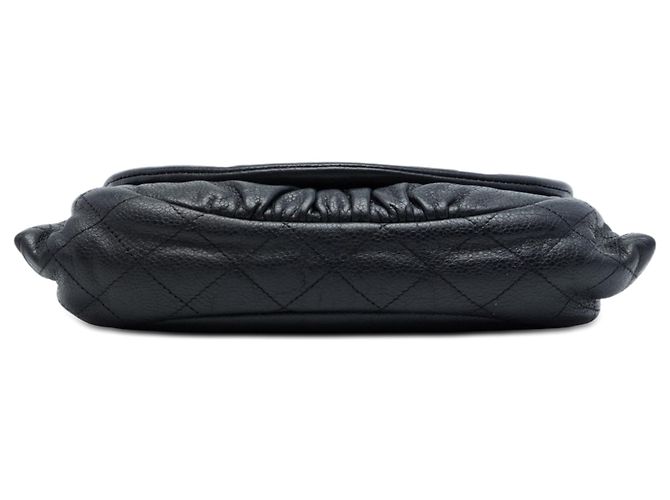 Chanel Black CC Caviar Half Moon Wallet on Chain Nero - vista 3