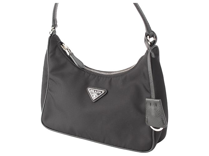 Saffiano Borsa a tracolla Prada Re Edition 2005 in Re-Nylon nero - vista 3