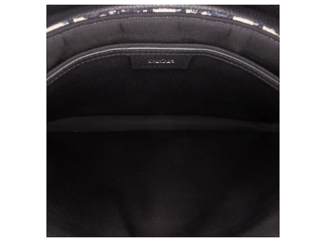 Dior Saddle A4 Pouch aus Blue Oblique Canvas und Leder Blau Marineblau - Ansicht 4