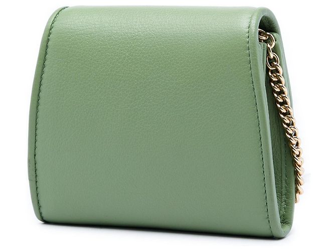 Cartera con cadena Blondie Gucci Green Medium de piel de becerro Verde Verde claro - vista 2
