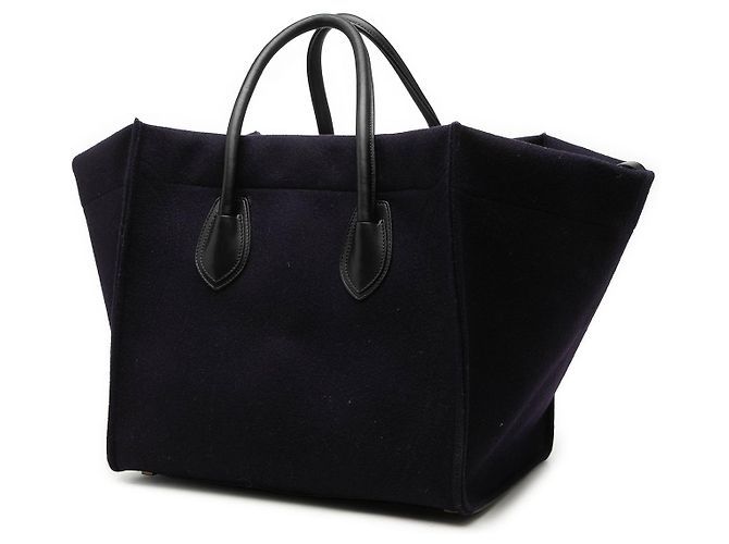 Céline Celine Borsa Tote Phantom Luggage Medium in Feltro Viola Porpora - vista 2