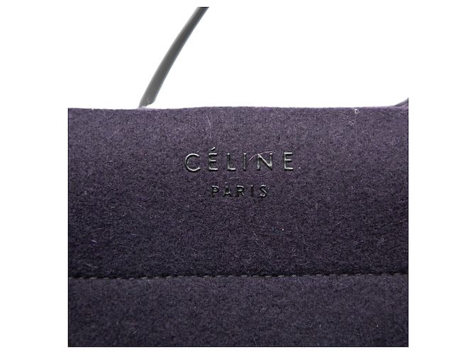 Céline Celine Borsa Tote Phantom Luggage Medium in Feltro Viola Porpora - vista 5