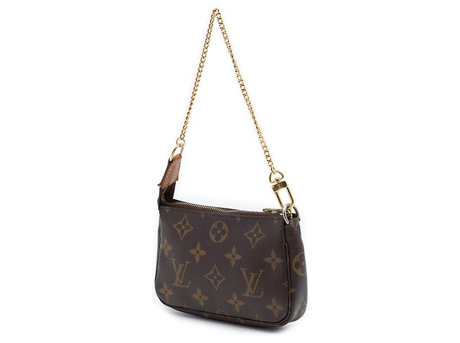 Louis Vuitton Brown Monogram Mini Pochette Accessoires Castaño - vista 2