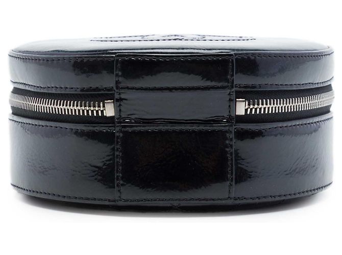 Borsa Chanel Black CC Patent Round as Earth Bag Nero - vista 3