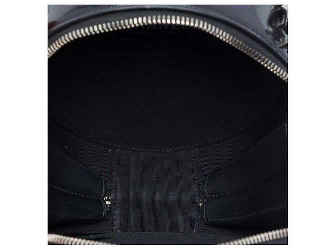 Borsa Chanel Black CC Patent Round as Earth Bag Nero - vista 4