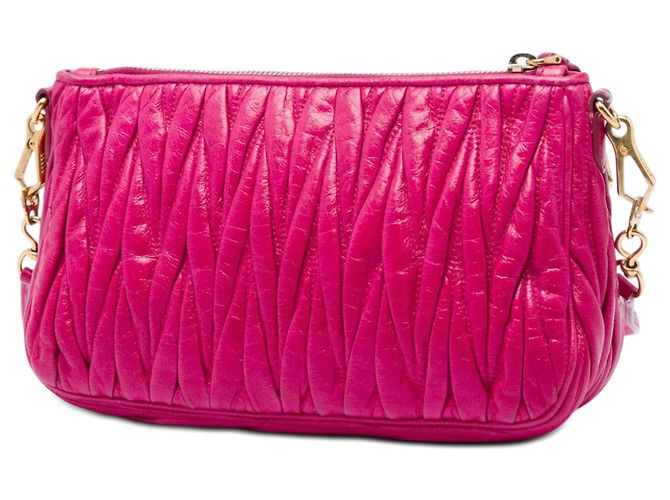 Borsa a tracolla Miu Miu Pink Matelassé Nappa Lux Charm Rosa - vista 2
