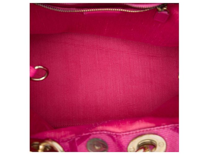 Sac Shopping Dior Soft Lady Dior Petit en Toile Cannage Rose - vue 4