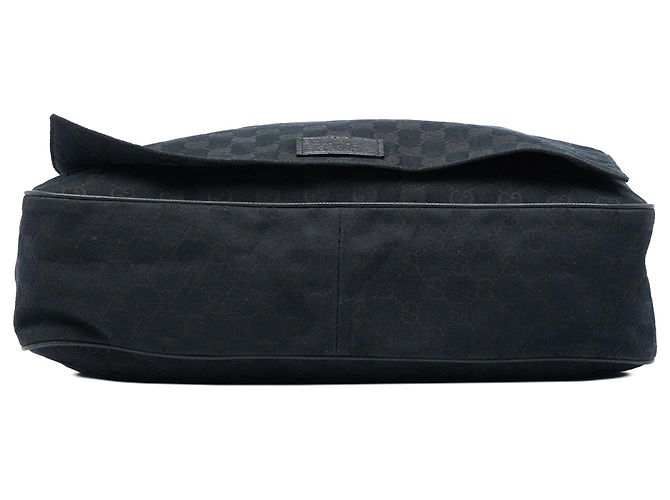Gucci Messenger Bag aus schwarzem GG Canvas - Ansicht 3