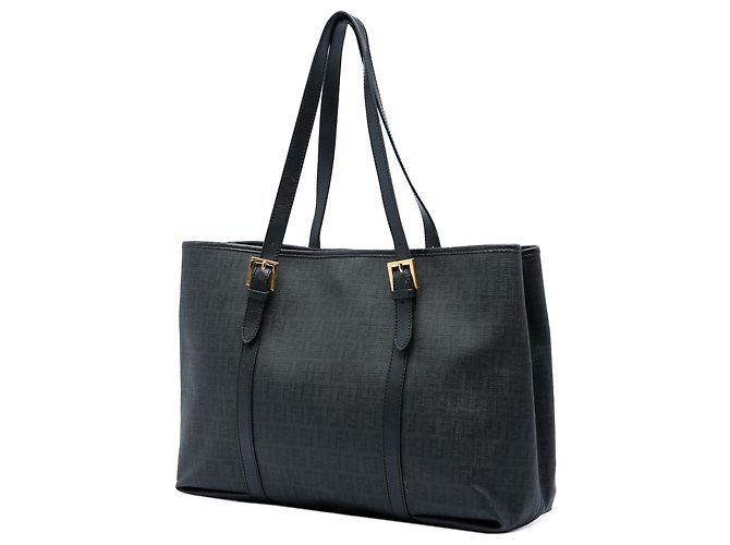 Fendi Tote aus beschichtetem Zucchino-Canvas in Schwarz - Ansicht 2