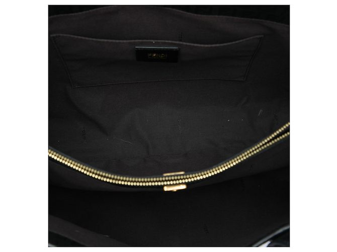 Fendi Tote aus beschichtetem Zucchino-Canvas in Schwarz - Ansicht 4