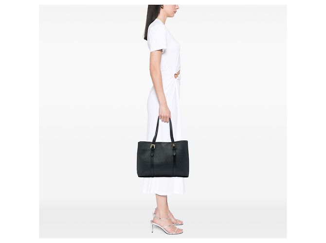 Fendi Tote aus beschichtetem Zucchino-Canvas in Schwarz - Ansicht 5