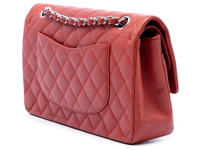Chanel Red Medium Classic Caviar Double Flap Rosso - vista 2