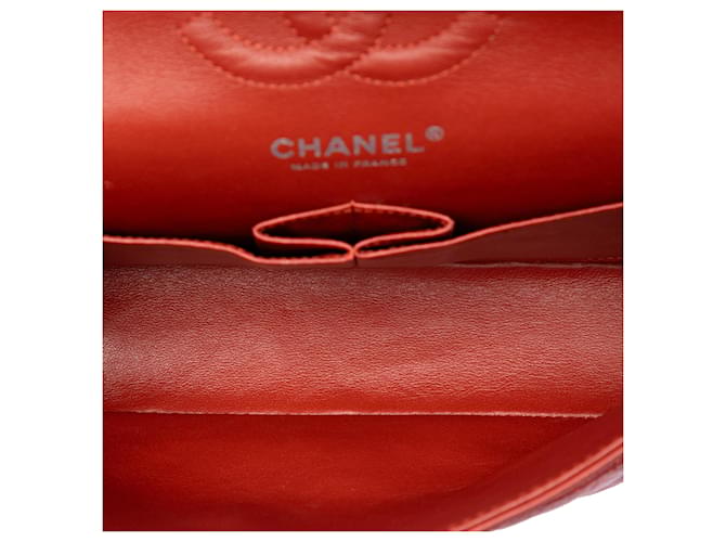 Chanel Red Medium Classic Caviar Double Flap Rosso - vista 4