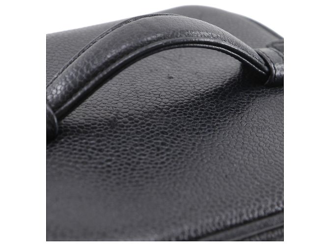 Necessaire Chanel Black CC Caviar Vanity Case Nero - vista 10