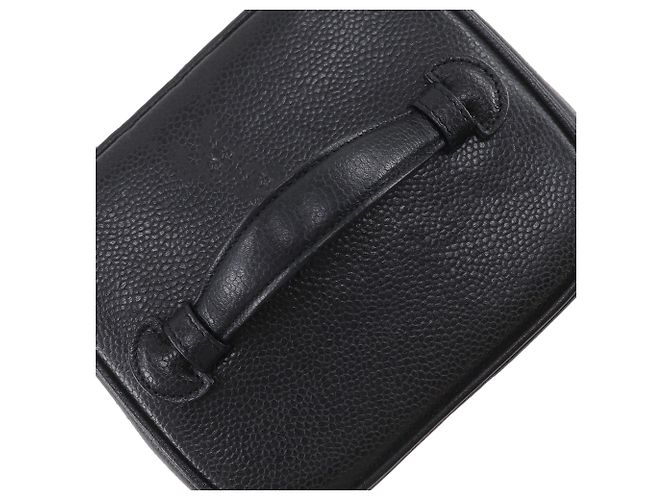 Necessaire Chanel Black CC Caviar Vanity Case Nero - vista 12