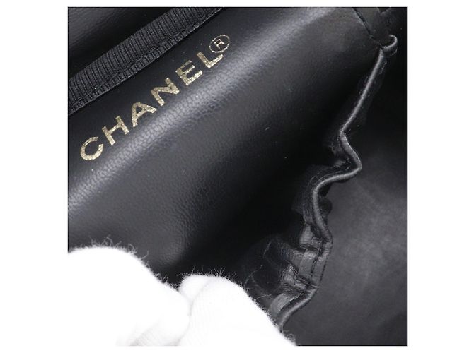 Necessaire Chanel Black CC Caviar Vanity Case Nero - vista 7