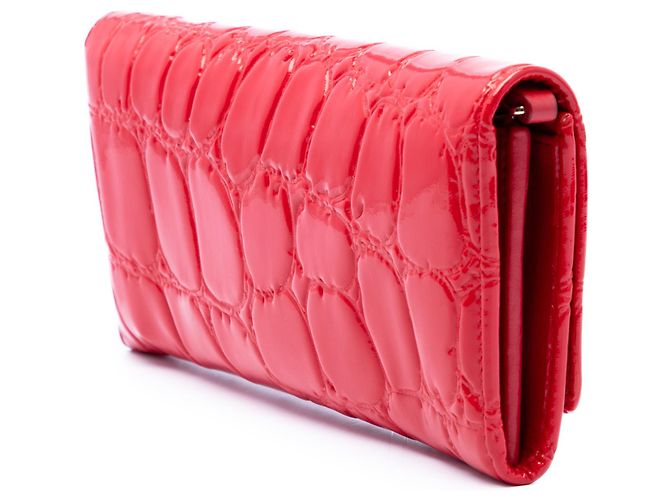 Cartera con cadena Miu Miu de charol rojo con relieve de cocodrilo Roja - vista 2