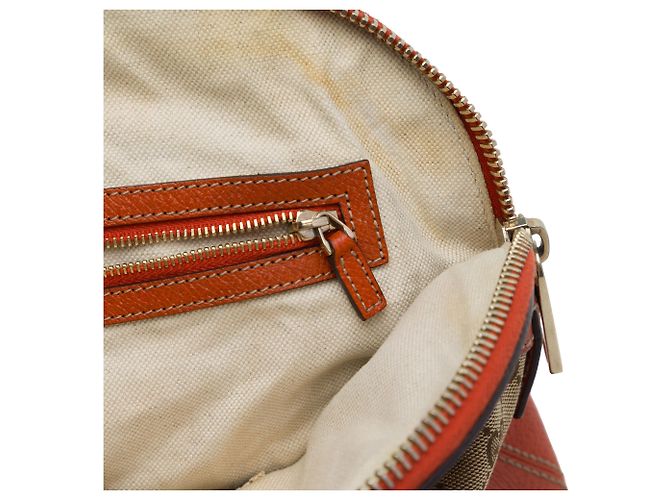 Borsa Tote Gucci Bree Dome Media in Canvas GG Beige - vista 6