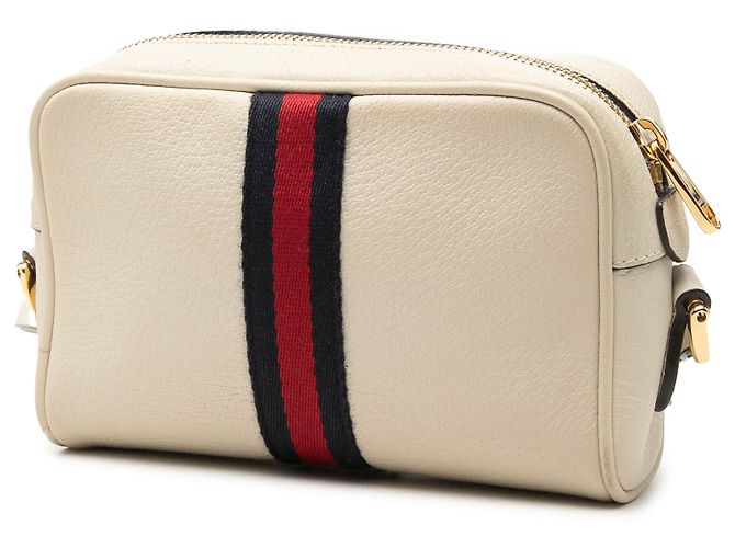 Gucci White Mini Calfskin Web Ophidia Crossbody - view 2