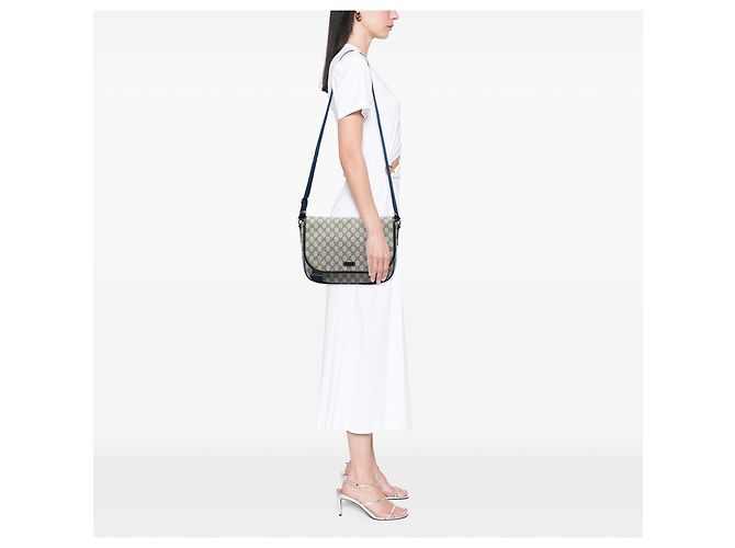 Borsa a tracolla Gucci Beige GG Supreme - vista 5